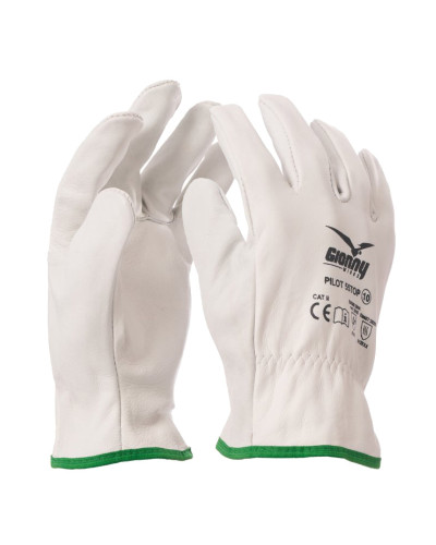 Guanti in pelle fiore...